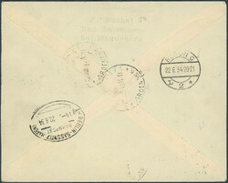 Argentinienfahrt 1934, Etappe bis Buenos Aires, R-Brief ab Stockholm ...