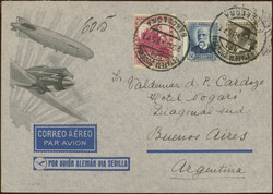 16. Südamerikafahrt 1935, 2. Pendelfahrt, Lufthansa-Flugumschlag ...