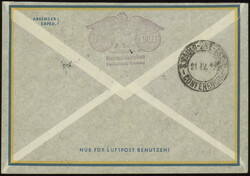 3. Südamerikafahrt 1932, Hinfahrt, bunter Briefumschlag "LZ" ...