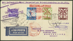 8. Südamerikafahrt 1933 mit Anschlussflug Berlin, Brief ab Szeged 25 ...