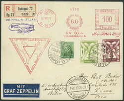 Chicagofahrt 1933, Friedrichshafen - Recife, R-Brief mit ...