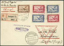 Chicagofahrt 1933, Friedrichshafen - Recife, beidseitig frankierte ...