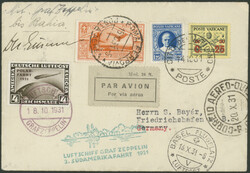 3. Südamerikafahrt 1931, Brief ab Vatikan 14.10. in Dreiländer-MiF ...