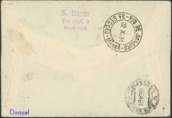 3. Südamerikafahrt 1931, Brief ab Vatikan 14.10. in Dreiländer-MiF ...