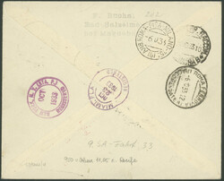 Chicagofahrt 1933, Friedrichshafen - Miami, R-Brief ab Citta del ...