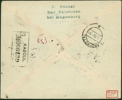 8. Südamerikafahrt 1933, R-Brief ab Kaboul 30.8.33 via Landi-Kottal ...