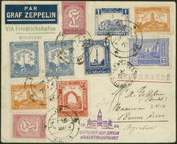 Argentinienfahrt 1934, R-Brief ab Kaboul 7.5. via Napoli 2.6. und ...