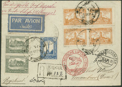 10. Südamerikafahrt 1934, R-Brief ab Kabul 19.9. mit beidseitig ...