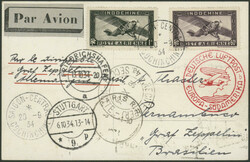 10. Südamerikafahrt 1934, Karte ab Saigon 20.9. mit MIF via Paris 1 ...