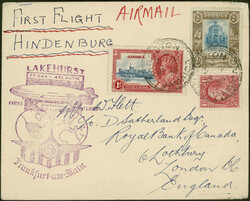 1. Nordamerikafahrt 1936, Rückfahrt, Jamaica Post, Brief ab Kingston ...