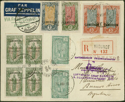 8. Südamerikafahrt 1933, R-Brief ab Yaoundé 30.8.33 via ...