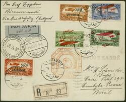 9. Südamerikafahrt 1933, R-Brief ab Lattaquie 4.10.32 via Beyrouth 7 ...