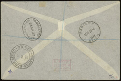 TANGER, 1. Südamerikafahrt 1933, R-Brief ab Tanger 26.4. mit bunter ...