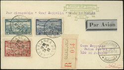 2. Südamerikafahrt 1933, R-Brief ab Casablanca 29.5. mit 10 Fr. ...