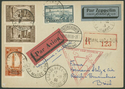 Chicagofahrt 1933, Friedrichshafen - Recife, R-Karte ab Casablanca 9 ...