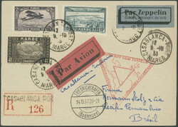 Chicagofahrt 1933, Etappe Friedrichshafen - Recife, R-Karte ab ...