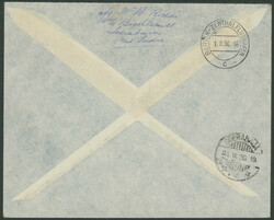 Olympiafahrt 1936, Brief aus Malang 23.7. mit Freimarkenfrankatur ...