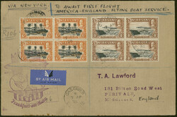 1. Nordamerikafahrt 1936, Rückfahrt, R-Brief ab Castries 7.4. via ...