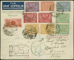 Weihnachtsfahrt 1934, 12. Südamerikafahrt, R-Brief ab Mecque 20.11. ...