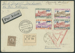 Chicagofahrt 1933, Friedrichshafen - Recife, beidseitig frankierter ...