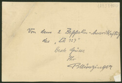 Durchgeführte Amerikafahrt 1929, Abwurf Ponta Delgada, Karte mit 2 ...