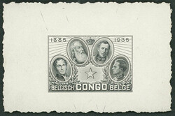1935, 50 years of the Congo Free State Proof print without value ...