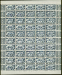 1947, 10 C slate Local scenes complete sheet of 50 stamps, the sheet ...