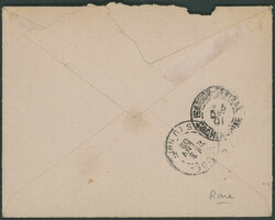 1901, postage-free field post letter (handwritten note “Troups de ...