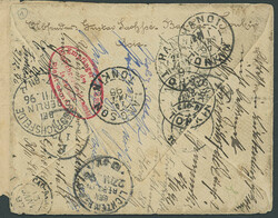 1896, unique multiple misdirected letter from CAO BANG / TONKIN 21.10 ...