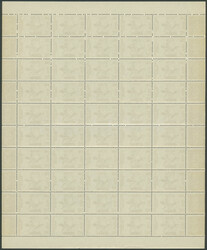 1947, 10 C blue Local scenes Complete sheet of 50 stamps, the sheet ...