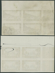 1935, buildings, denominations of 15 C, 60 C, 70 C, 1.40 F, and 1.60 ...