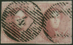 40 Centimes König Leopold, voll- bis sehr breitrandiges, senkrechtes ...