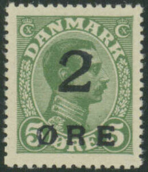 2 Ø auf 5 Ø Aushilfsausgabe 1. Weltkrieg, perfekt erhaltene Marke, ...