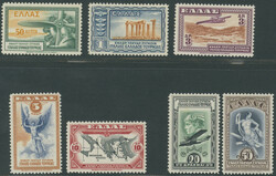 Flugpost 1933, sieben Werte komplett, tadellos postfrisch, ...