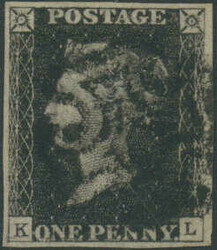 1 Penny, schwarz, SGNr. 2 d "black", "guide lines through value", ...