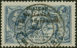 10 Shilling Britannia, zentrisch gestempelter Höchstwert in ...