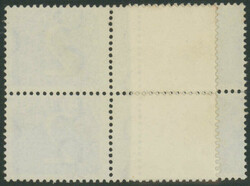 2 C Ziffern blau im Viererblock mit seltener Abart GEKLEBTE ...