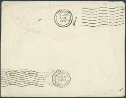 15 Rp Portomarke auf Brief ab BOSTON 9.6.47 nach Washington mit 3 C ...