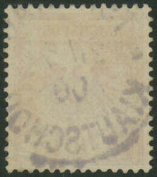 10 Pfennig Krone/Adler, rotkarmin, dunkelrot quarzend (Urmarke MiNr. ...