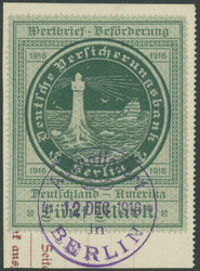 5 Mk 1. Ausgabe, sauber gestempelt auf Couponabschnitt, neuestes ...