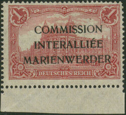 1 Mark Versuchsdruck März 1920 Aufdruck Mediävalschrift ...