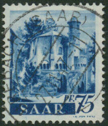 75 Pfennig Ansichten. Wasserzeichen 1 X (fallende Wellenlinien), ...