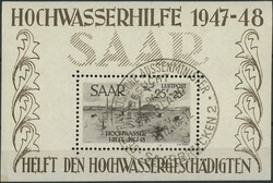 Hochwasserhilfe-Blockpaar 1948, Block 1 in Type VI, Block 2 in Type V ...