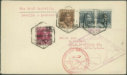 Südamerikafahrt 1930, spanische Post, Etappe bis Lakehurst, Brief ab ...