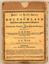 1845, Post- und Reise-Karte von Deutschland und den angrenzenden ...