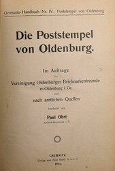 Oldenburg, Paul Ohrt, 1911, Germania-Handbuch Nr. IV: Poststempel von ...