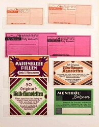 APOTHEKER-Vignetten, zwei Steckalben mit Muster-Etiketten zu ...