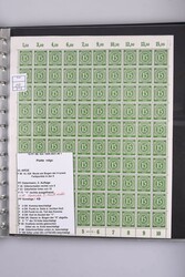 1946, Ziffern, über 250 Schalterbogen bzw. -teile in 6 Alben, dabei ...