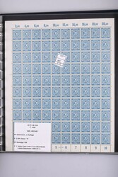 1946, Ziffern, über 250 Schalterbogen bzw. -teile in 6 Alben, dabei ...