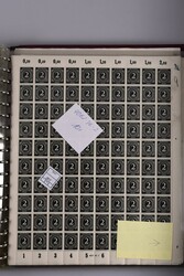 1946, 2 Pfg Ziffer, über 150 Schalterbogen in 2 Alben, sämtlich mit ...